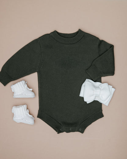 Knit Romper - Pine