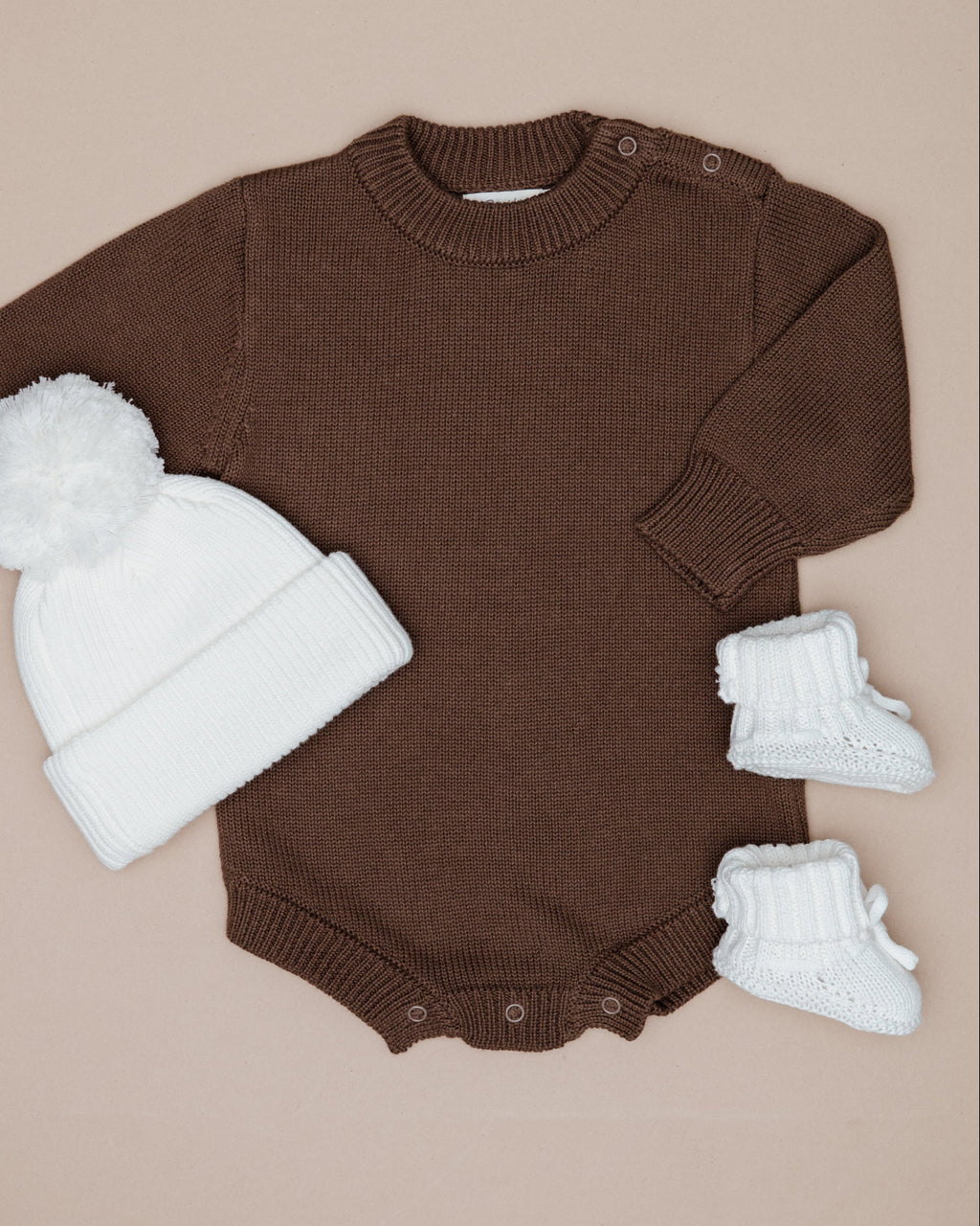 Knit Booties - Cloud