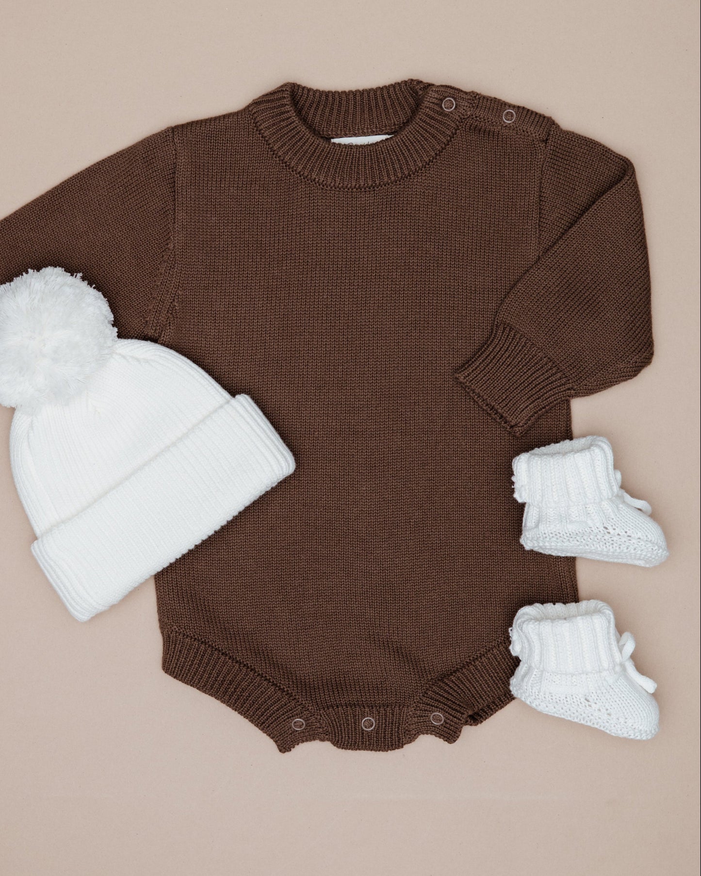 Knit Pom Hat - Cloud