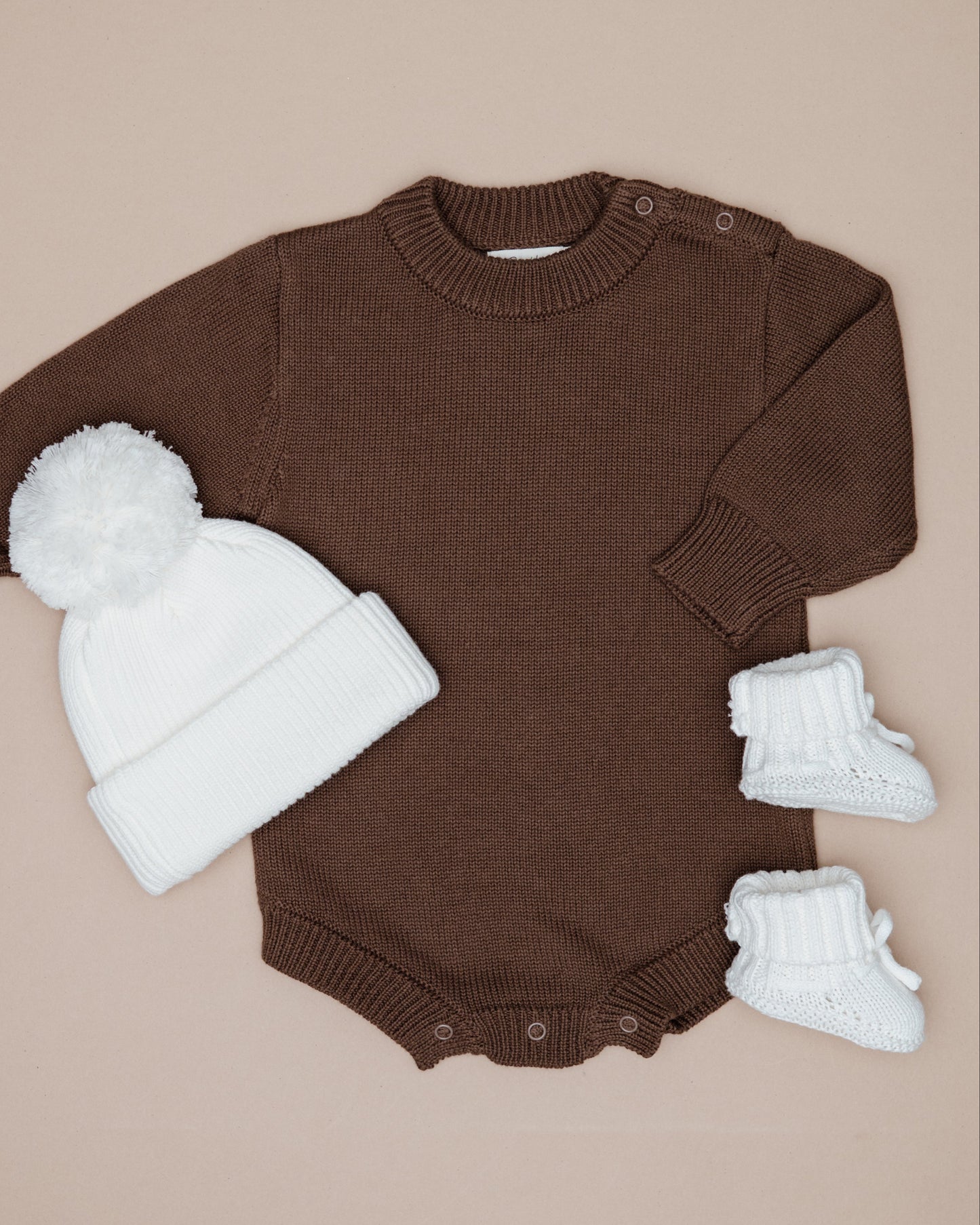 Knit Romper - Chocolate