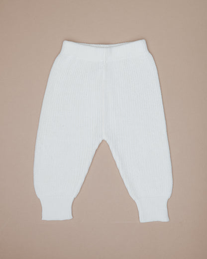 Chunky Knit Pants - Cloud