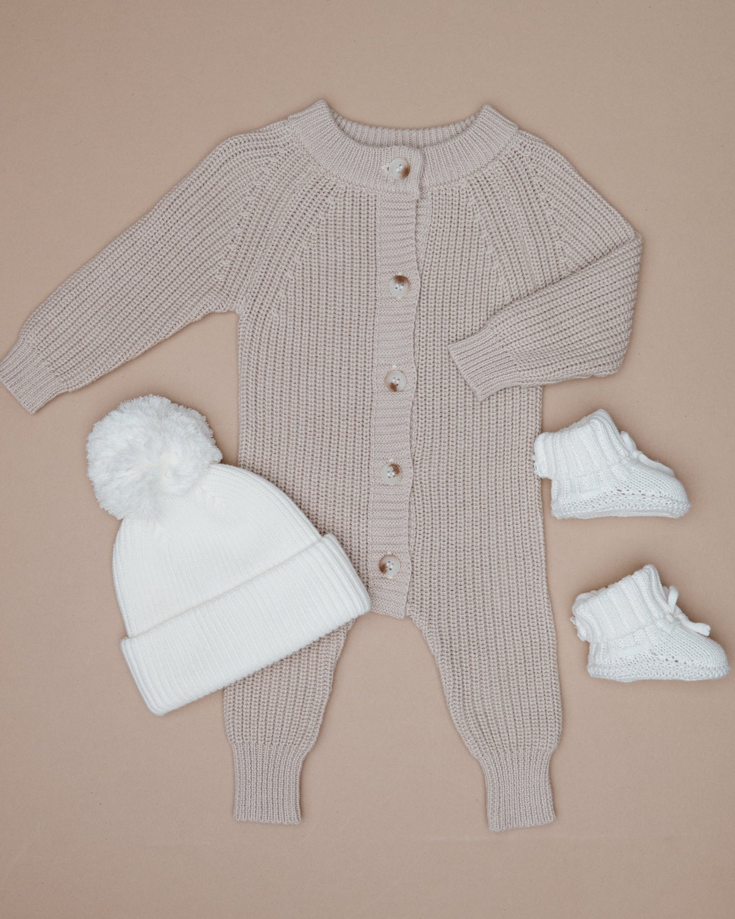 Knit Pom Hat - Cloud