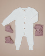 Knit Booties - Vintage Rose