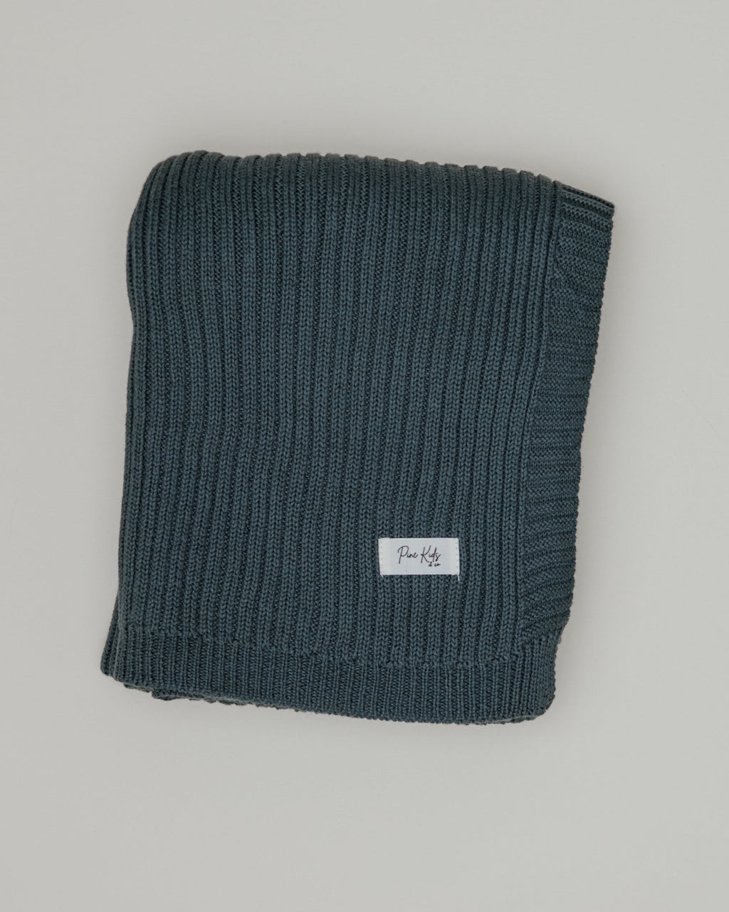 Ribbed Knit Blanket - Stormy