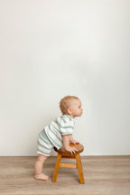 Summer Knit Top - Steel Stripe
