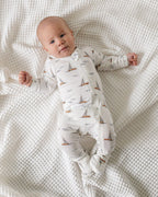 Bamboo Zipper Romper - Harbor