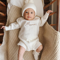 Knit Romper - Cloud