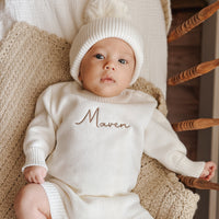 Knit Romper - Cloud
