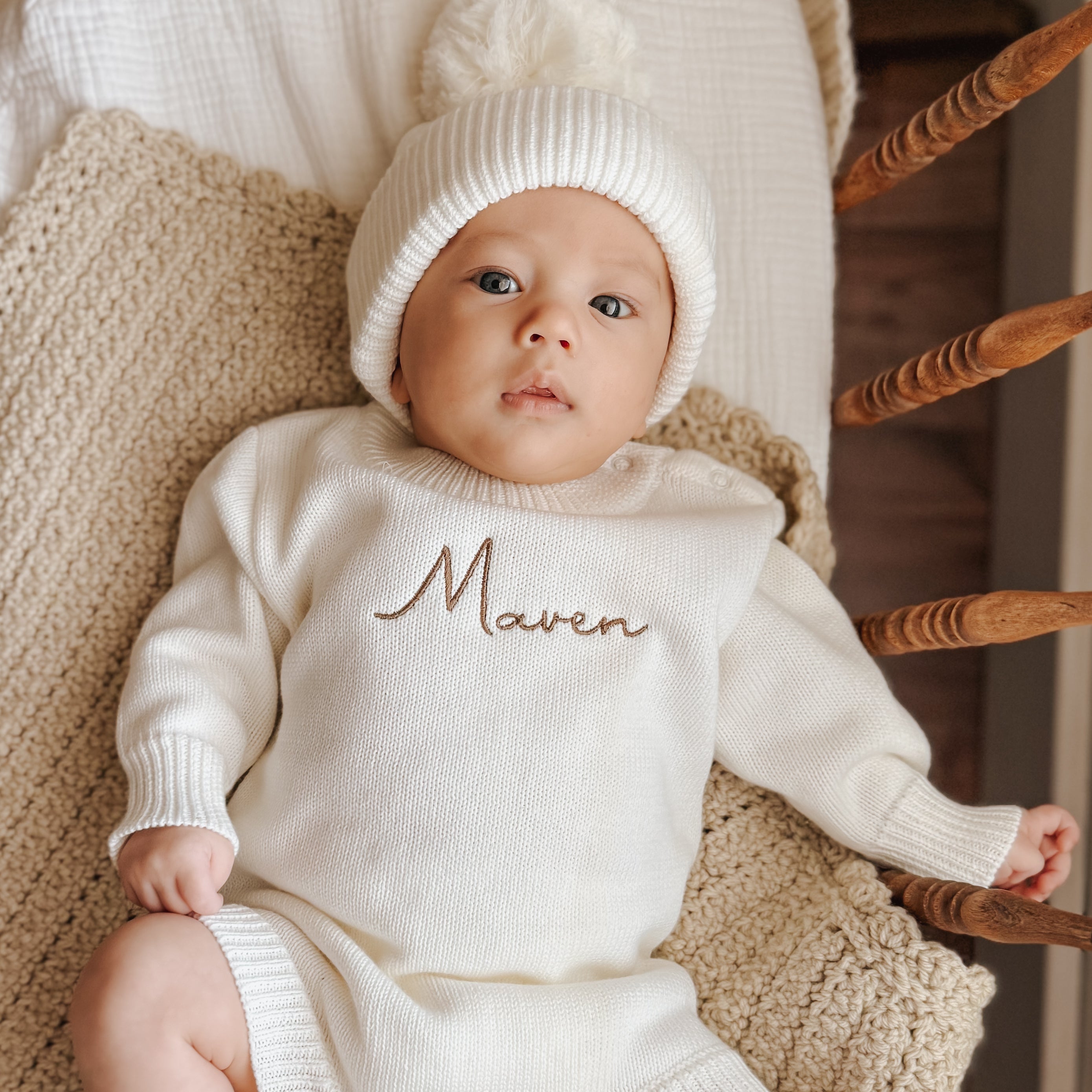Knit Romper - Cloud