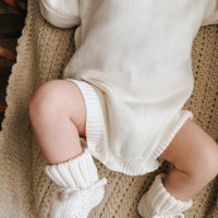 Knit Romper - Cloud