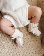 Knit Booties - Cloud