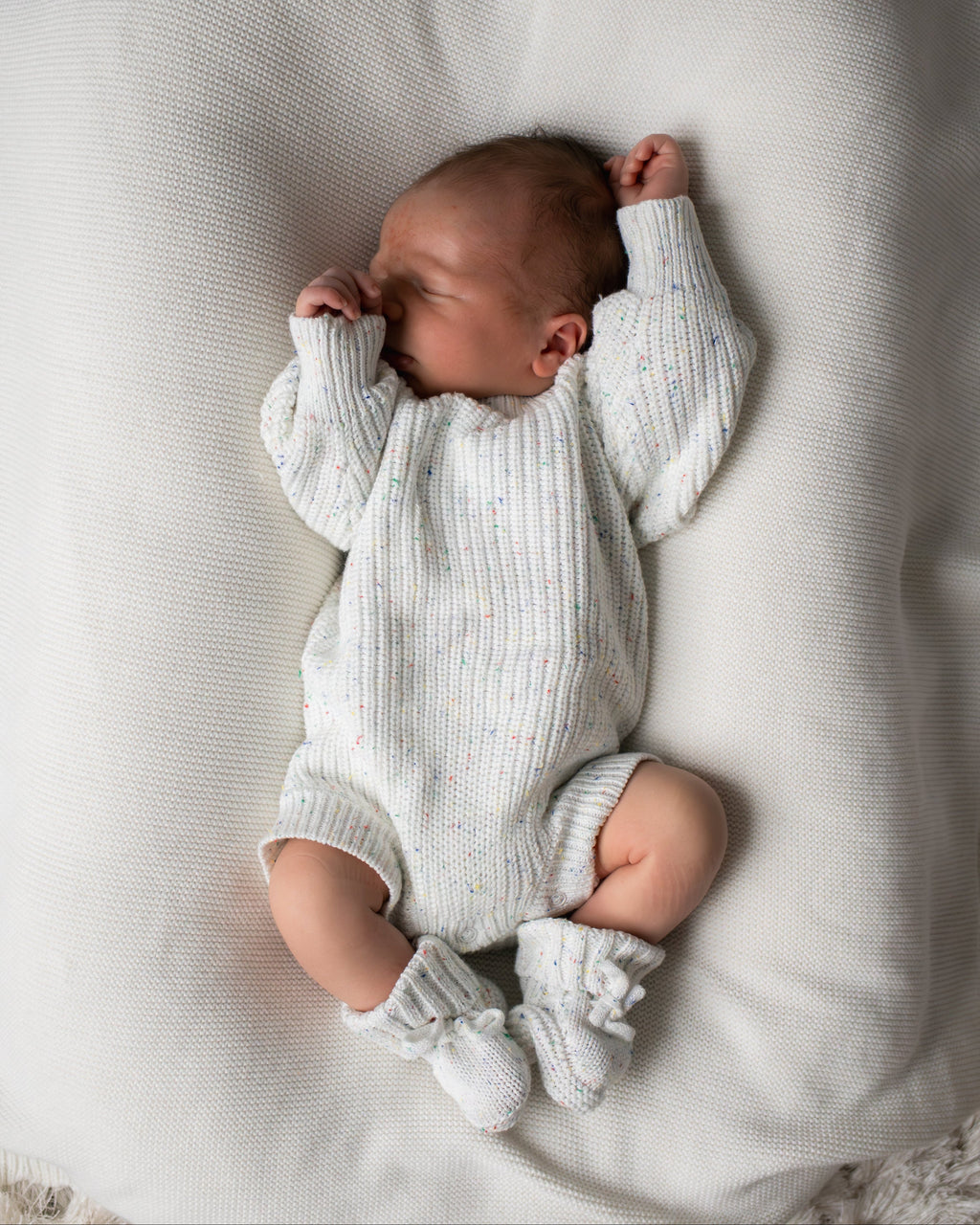 Chunky Knit Romper - Speckled