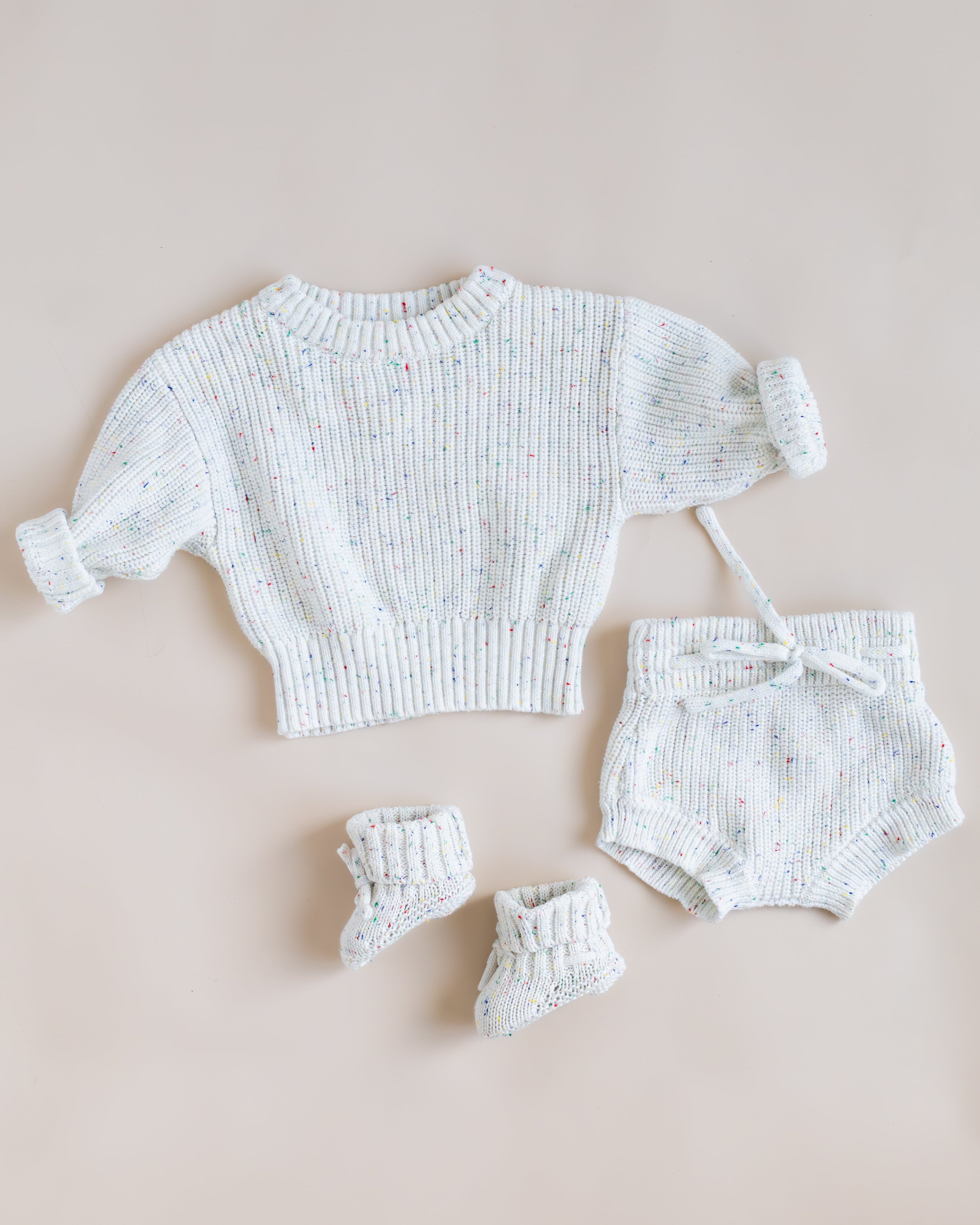 Chunky Knit Sweater - Speckled