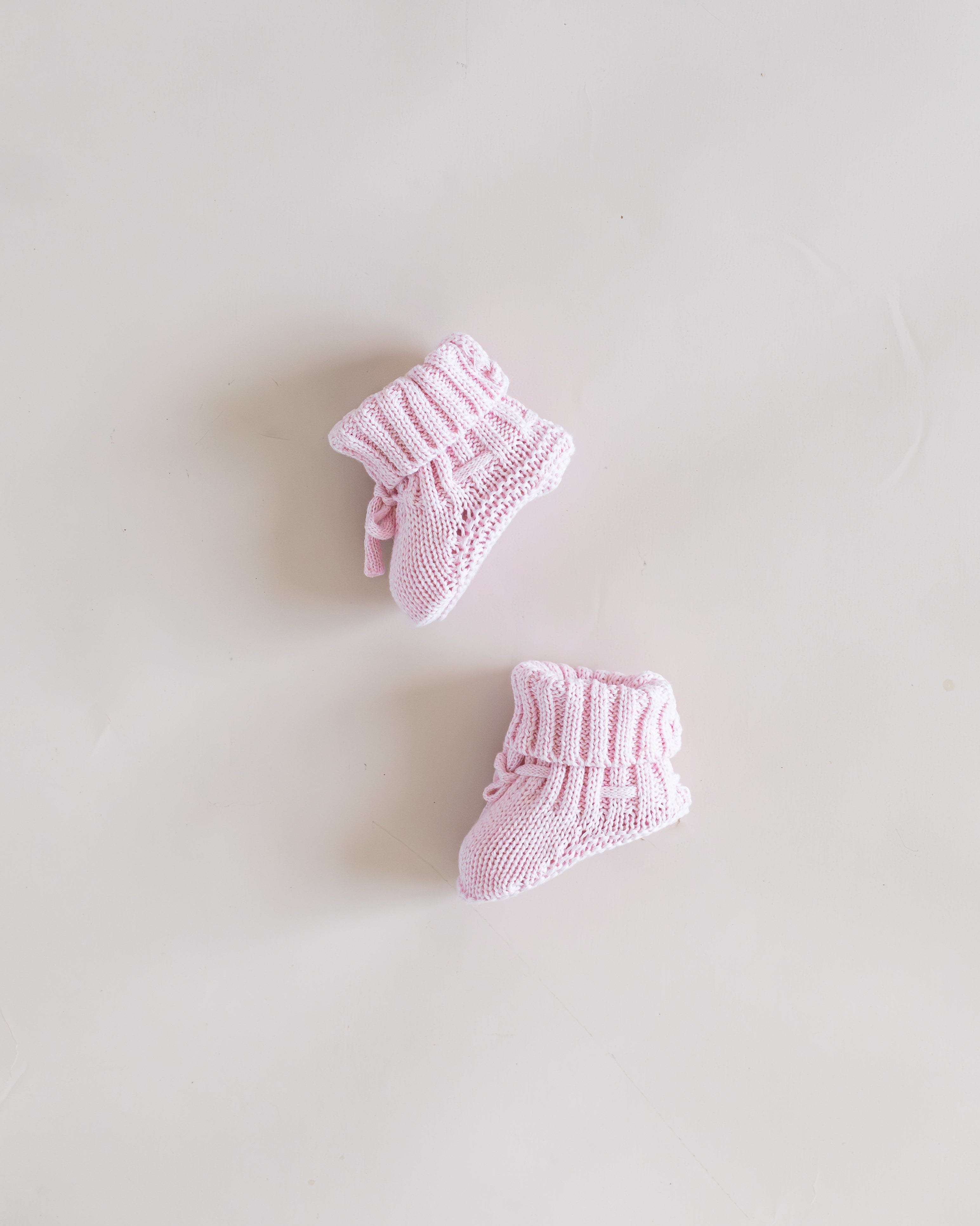 Knit Booties - Blush