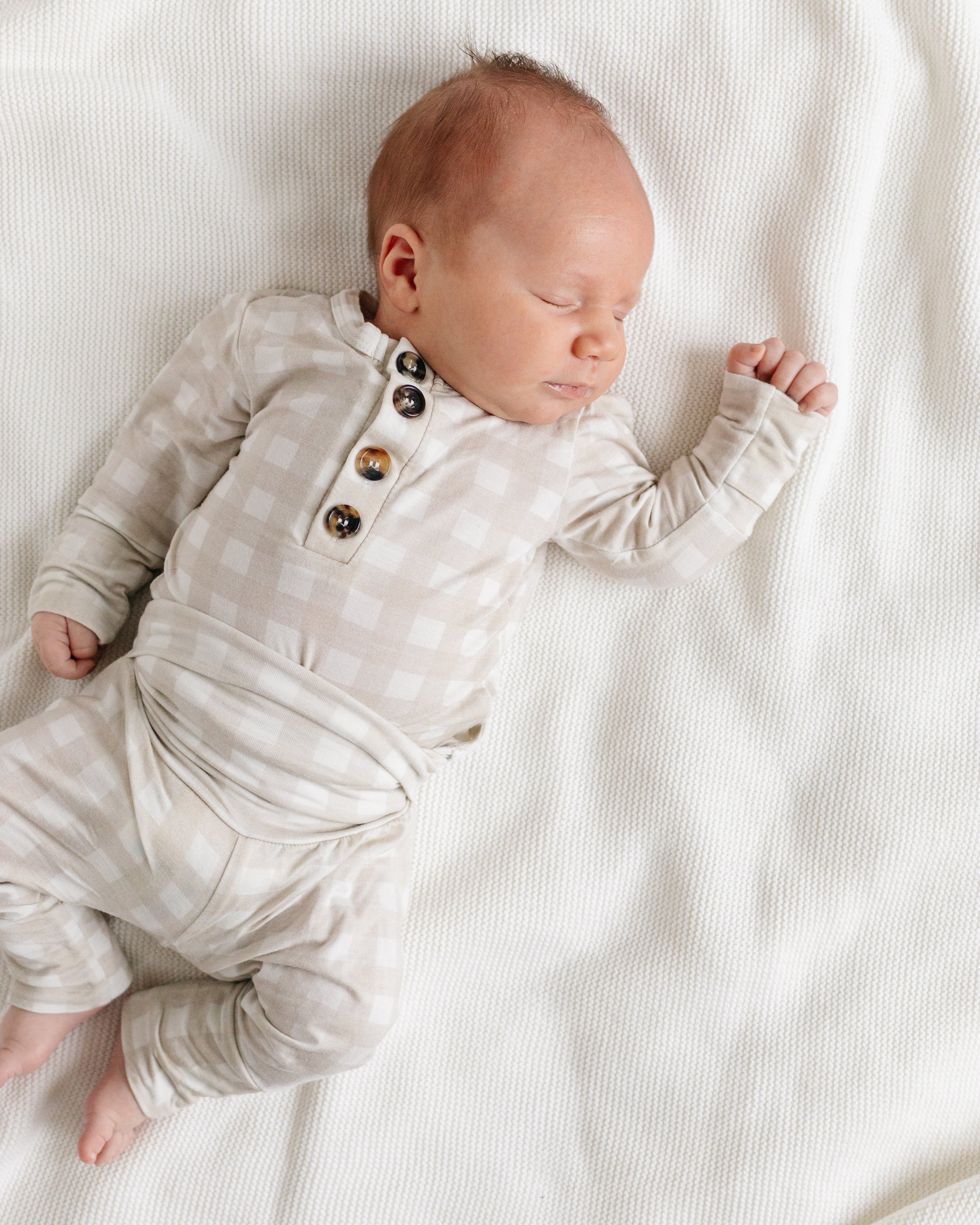 Bamboo 2 Piece Set - Sandstone Gingham