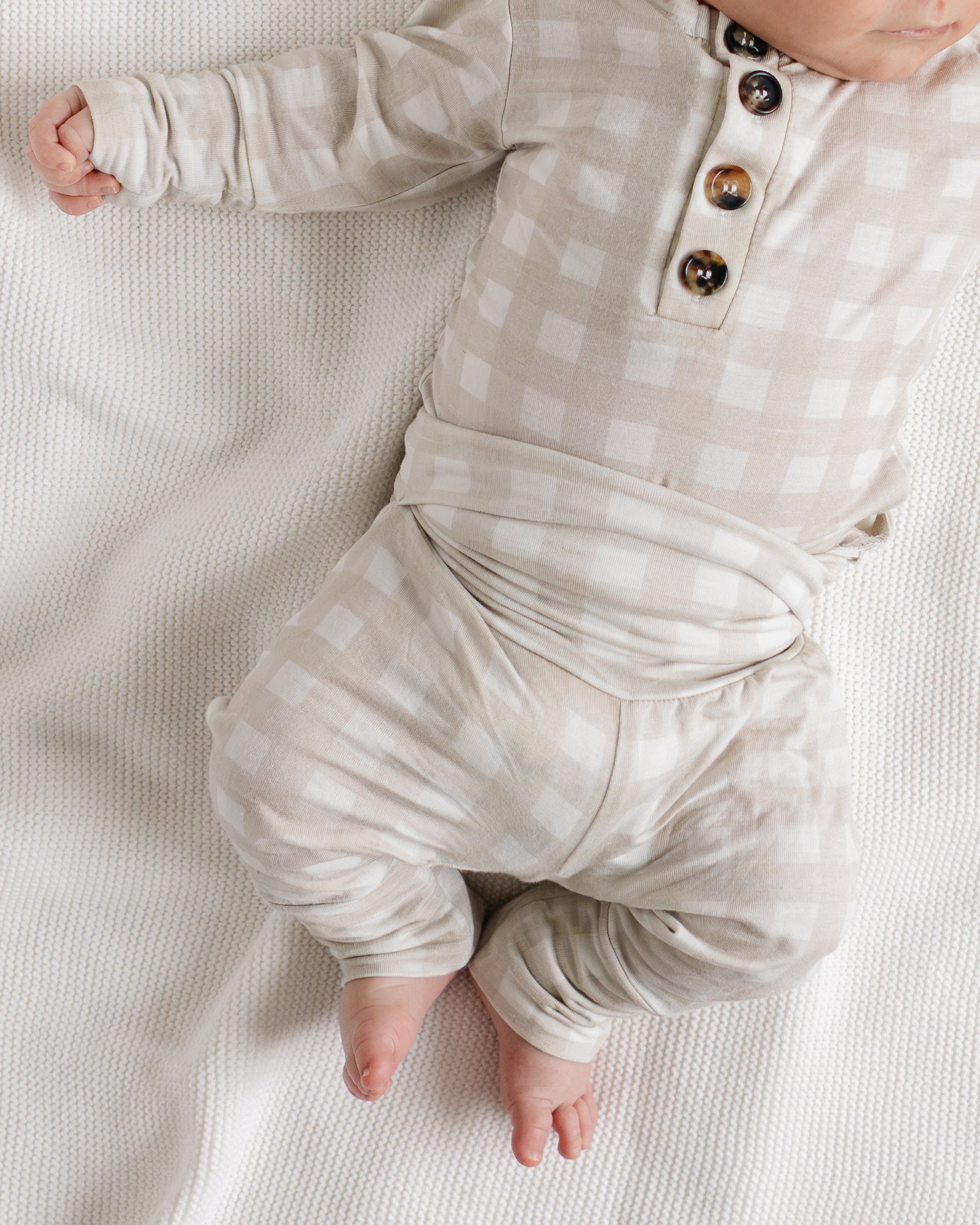 Bamboo 2 Piece Set - Sandstone Gingham