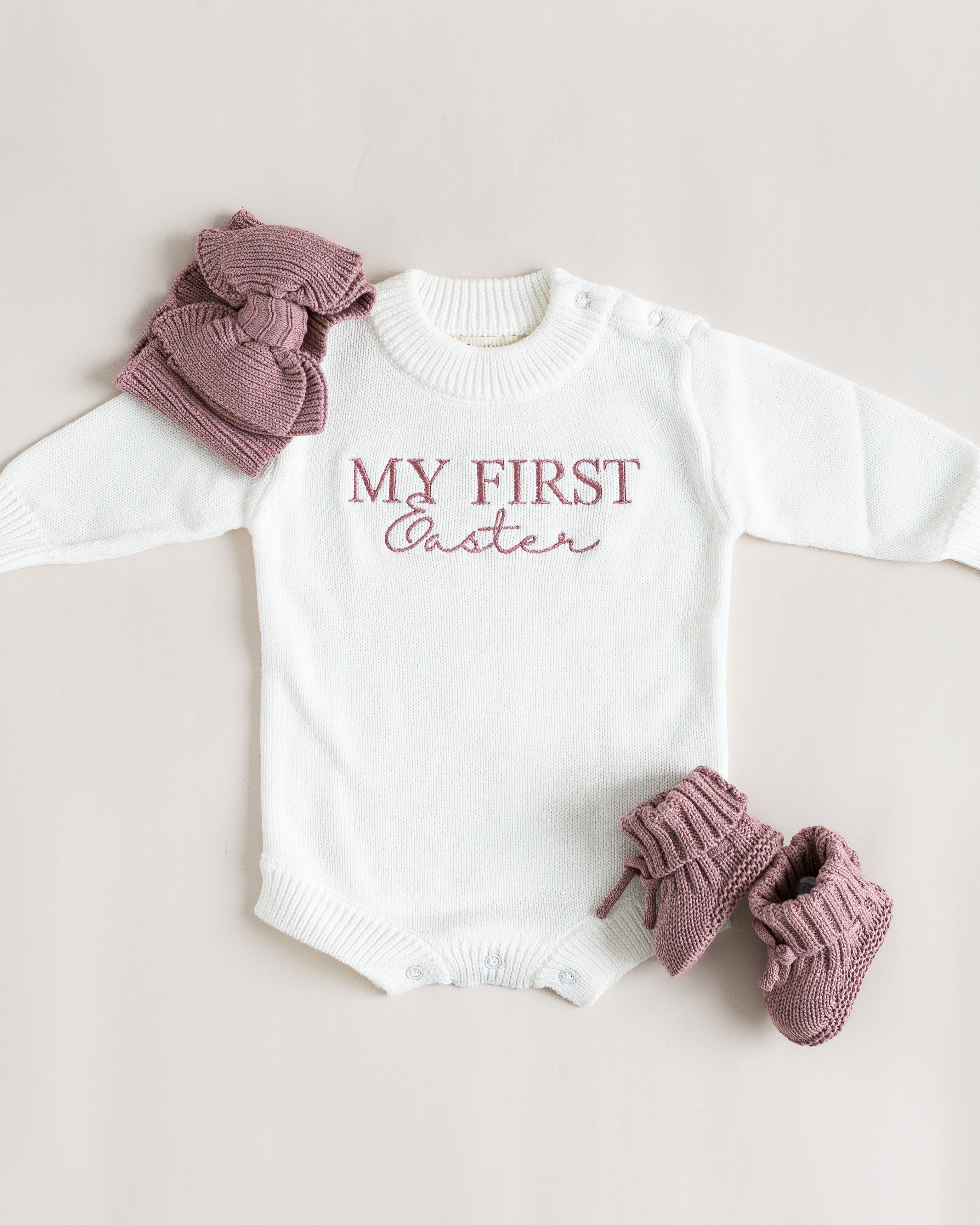 My First Easter Knit Romper