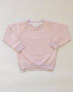 Little Sis Pullover Sweatshirt - Petal Pink (pre-embroidered)