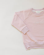 Little Sis Pullover Sweatshirt - Petal Pink (pre-embroidered)