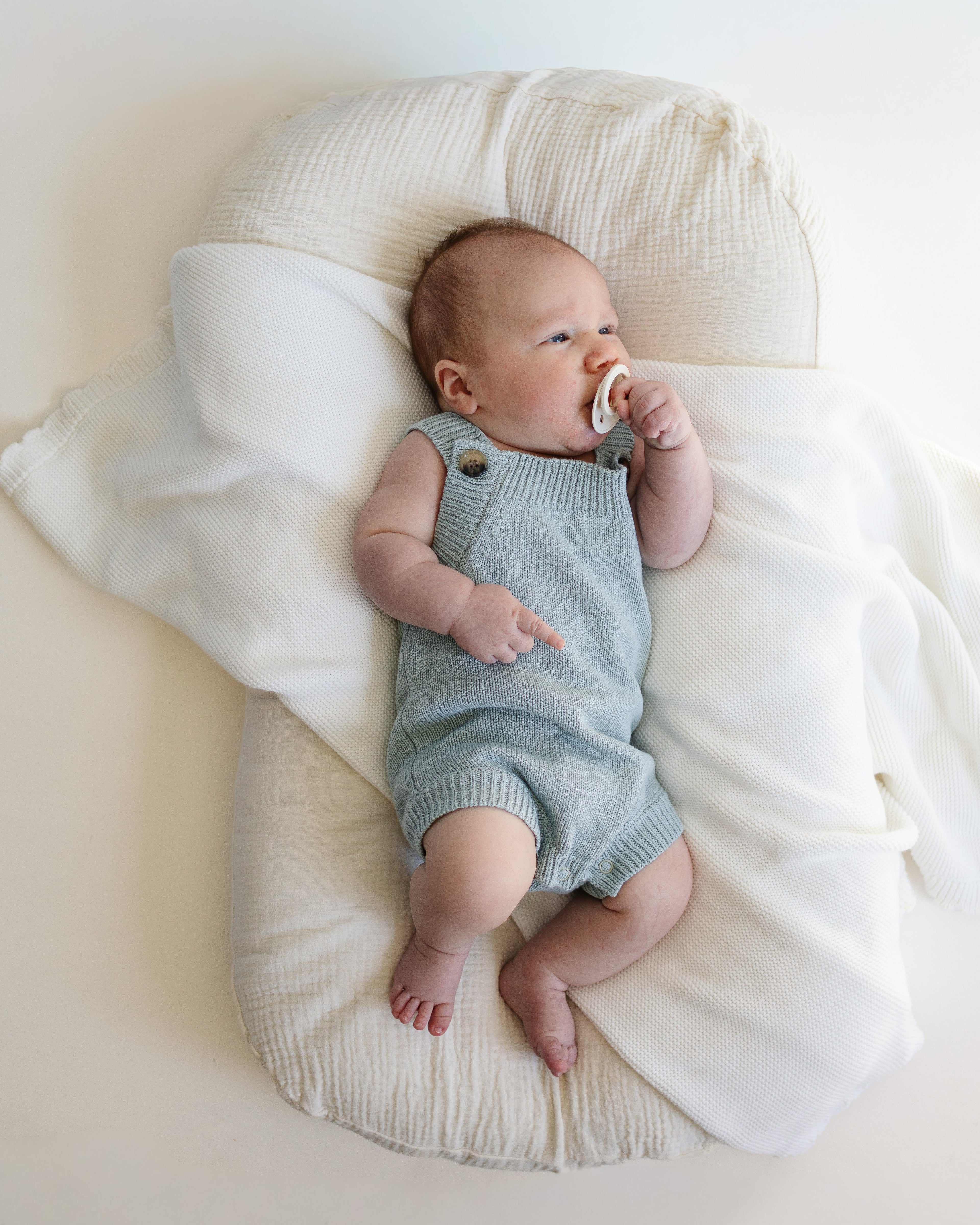 Summer Knit Romper - Steel