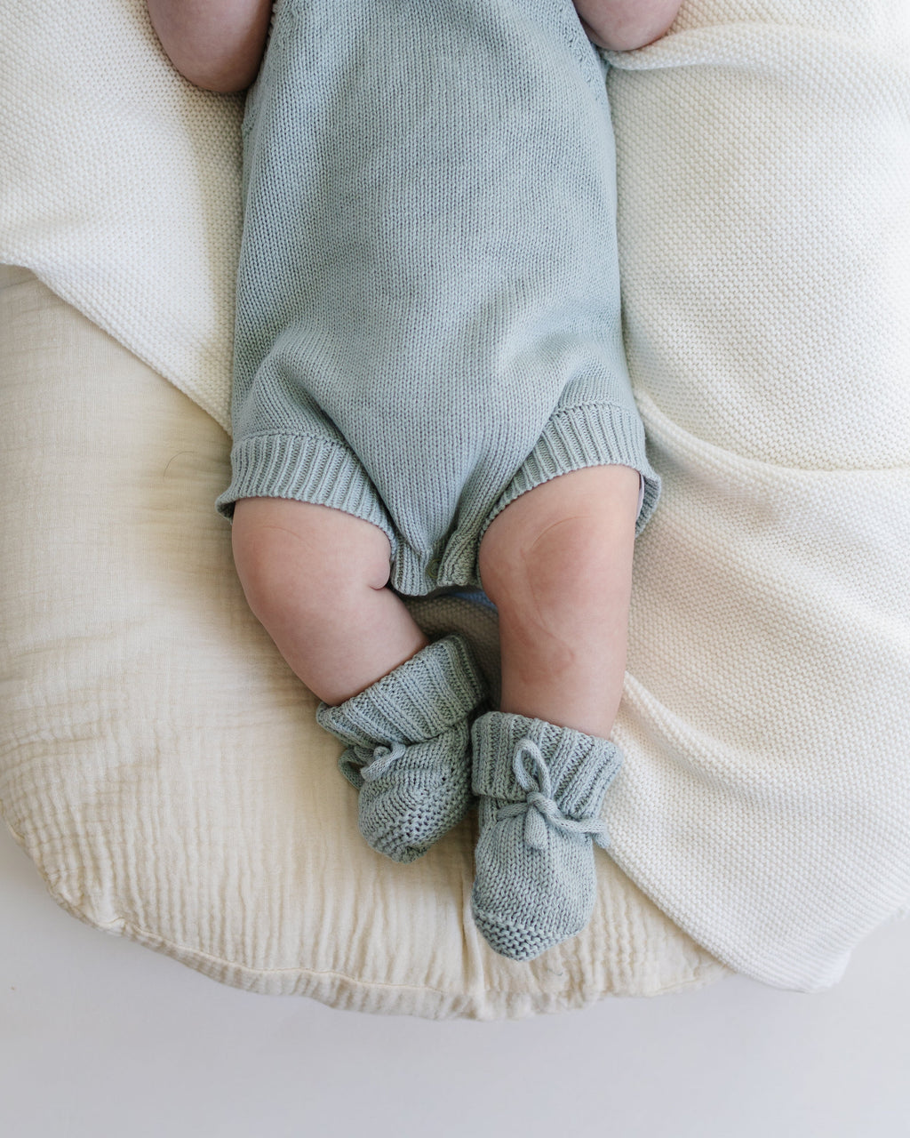 Knit Booties - Steel