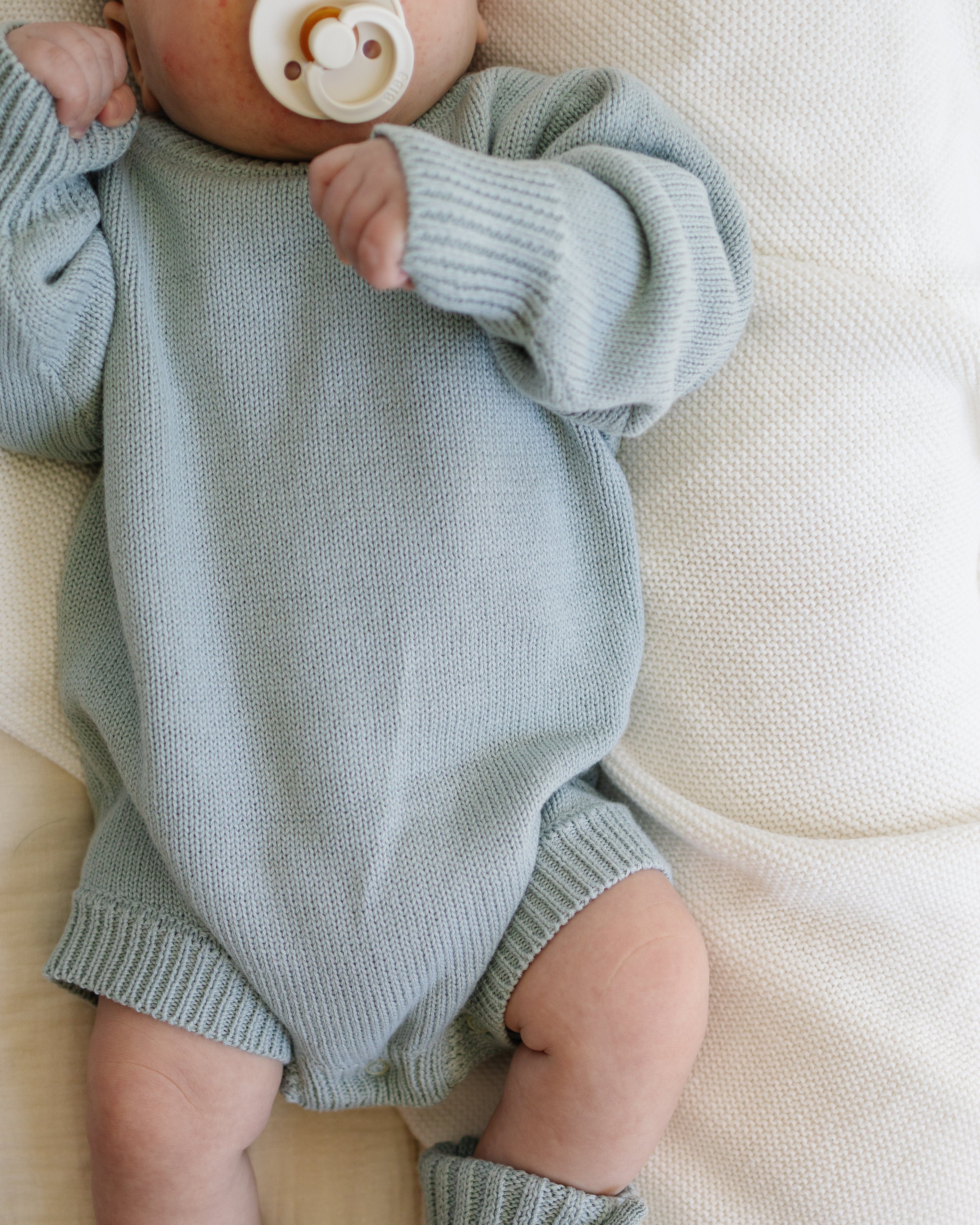 Knit Romper - Steel
