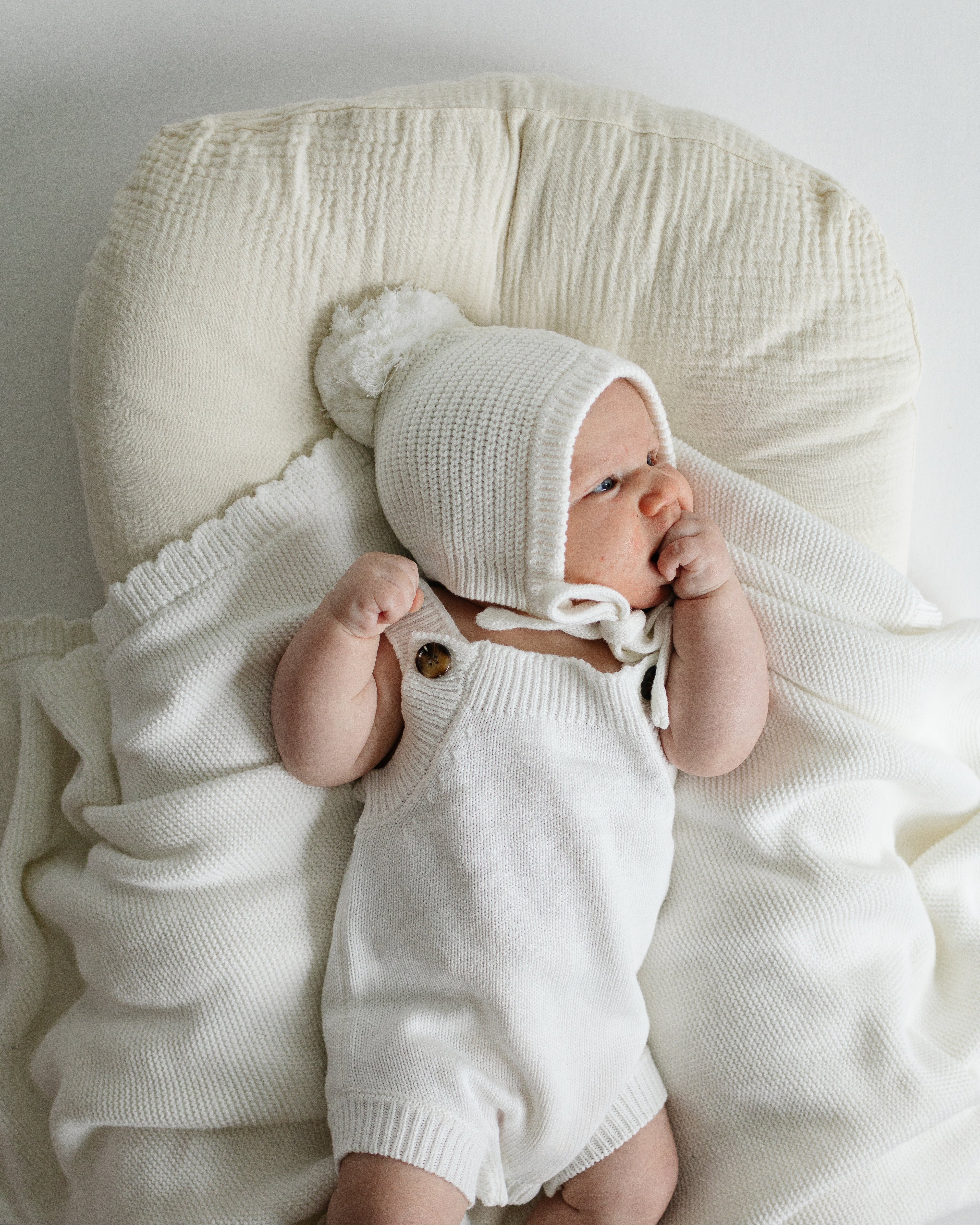 Knit Bonnet - Cloud