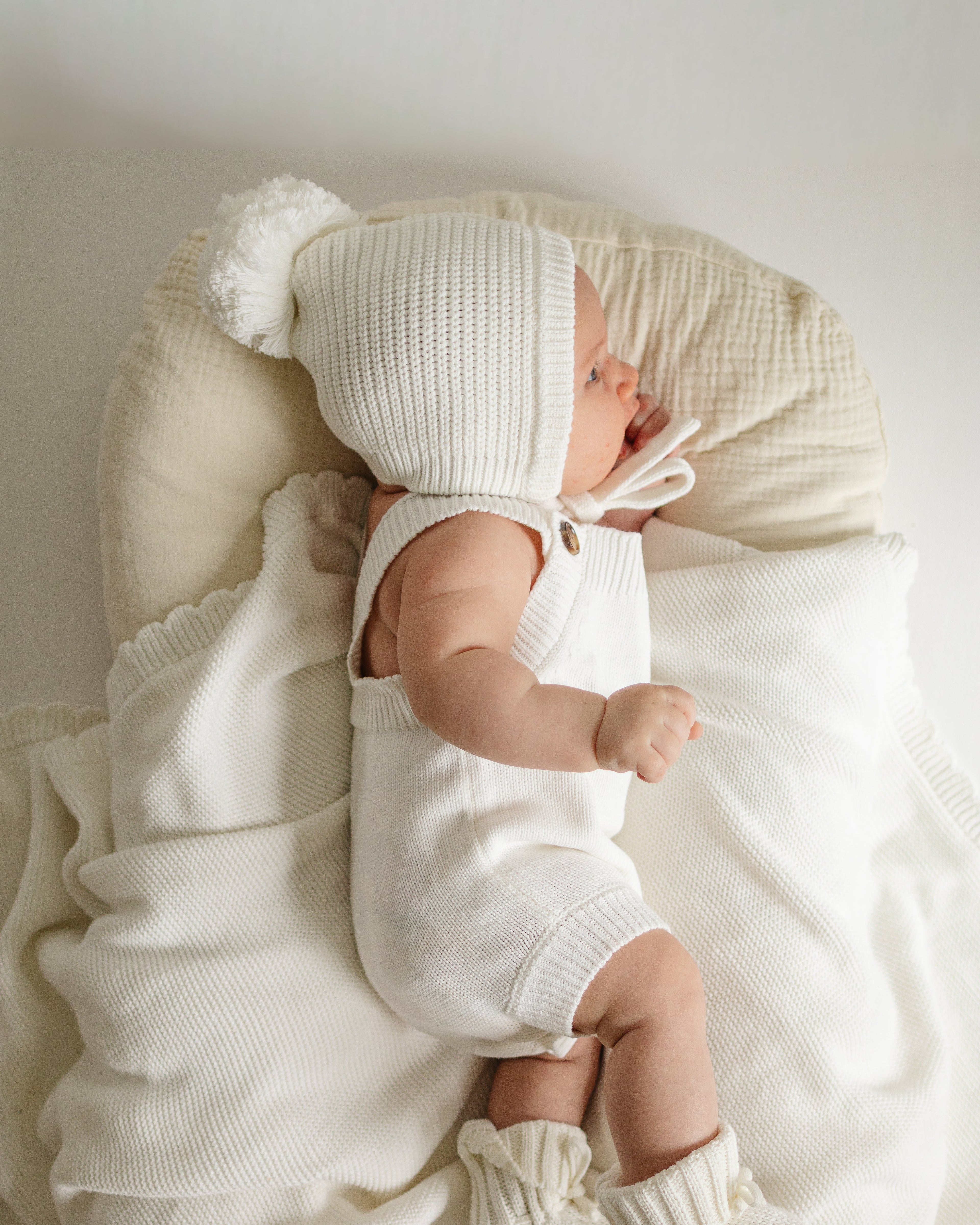 Knit Bonnet - Cloud