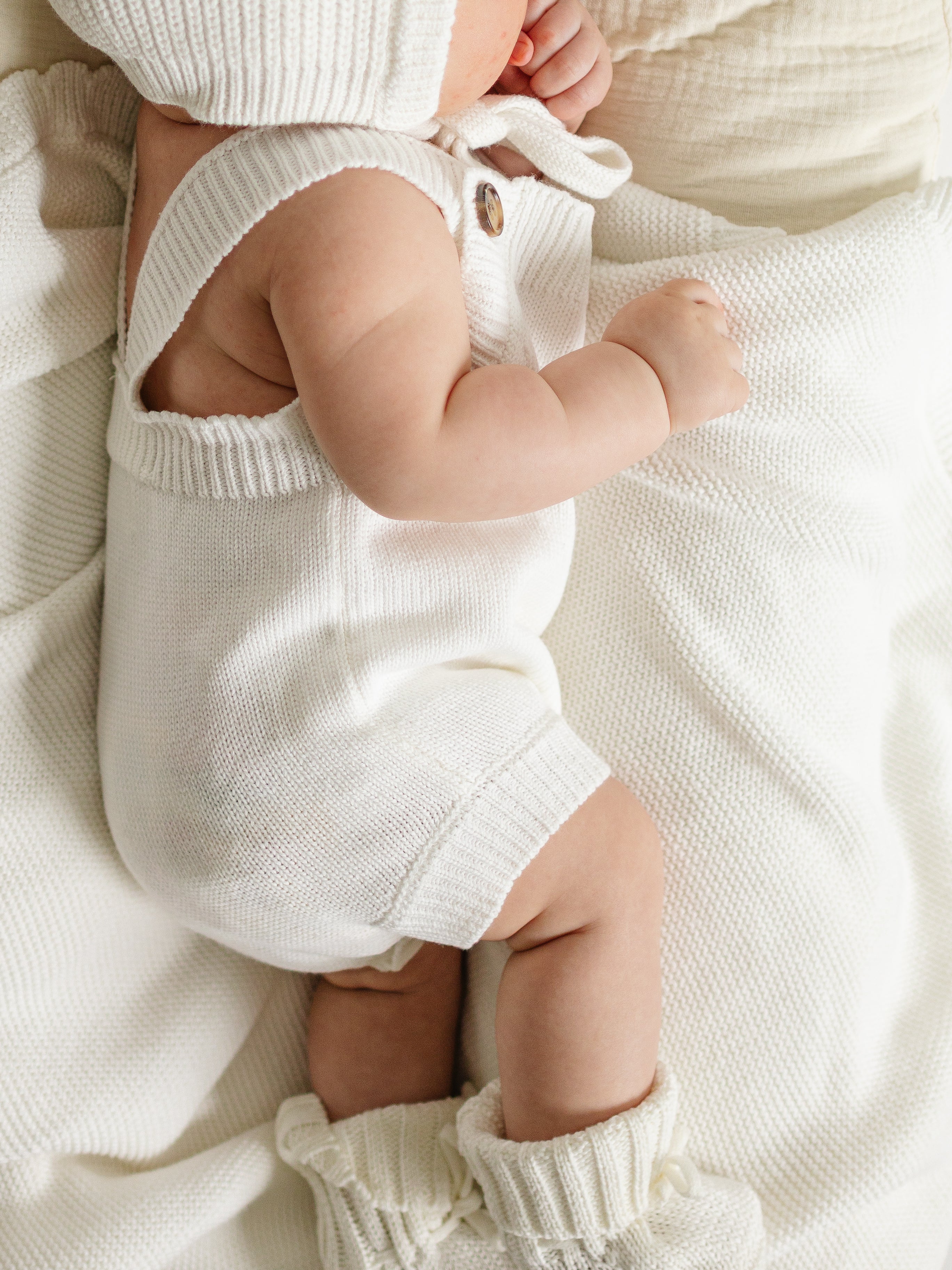 Summer Knit Romper - Cloud