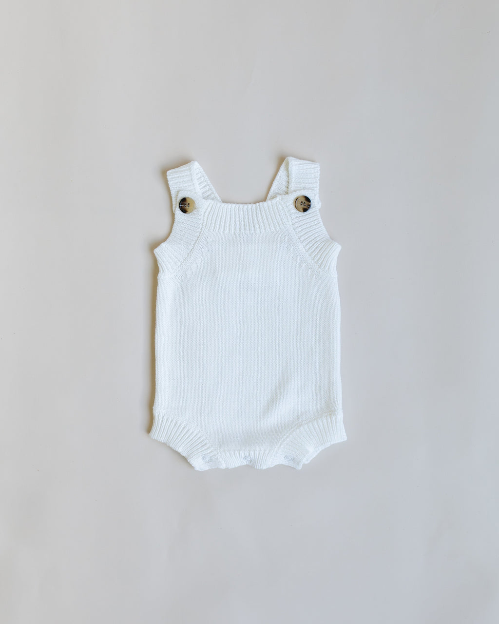Summer Knit Romper - Cloud