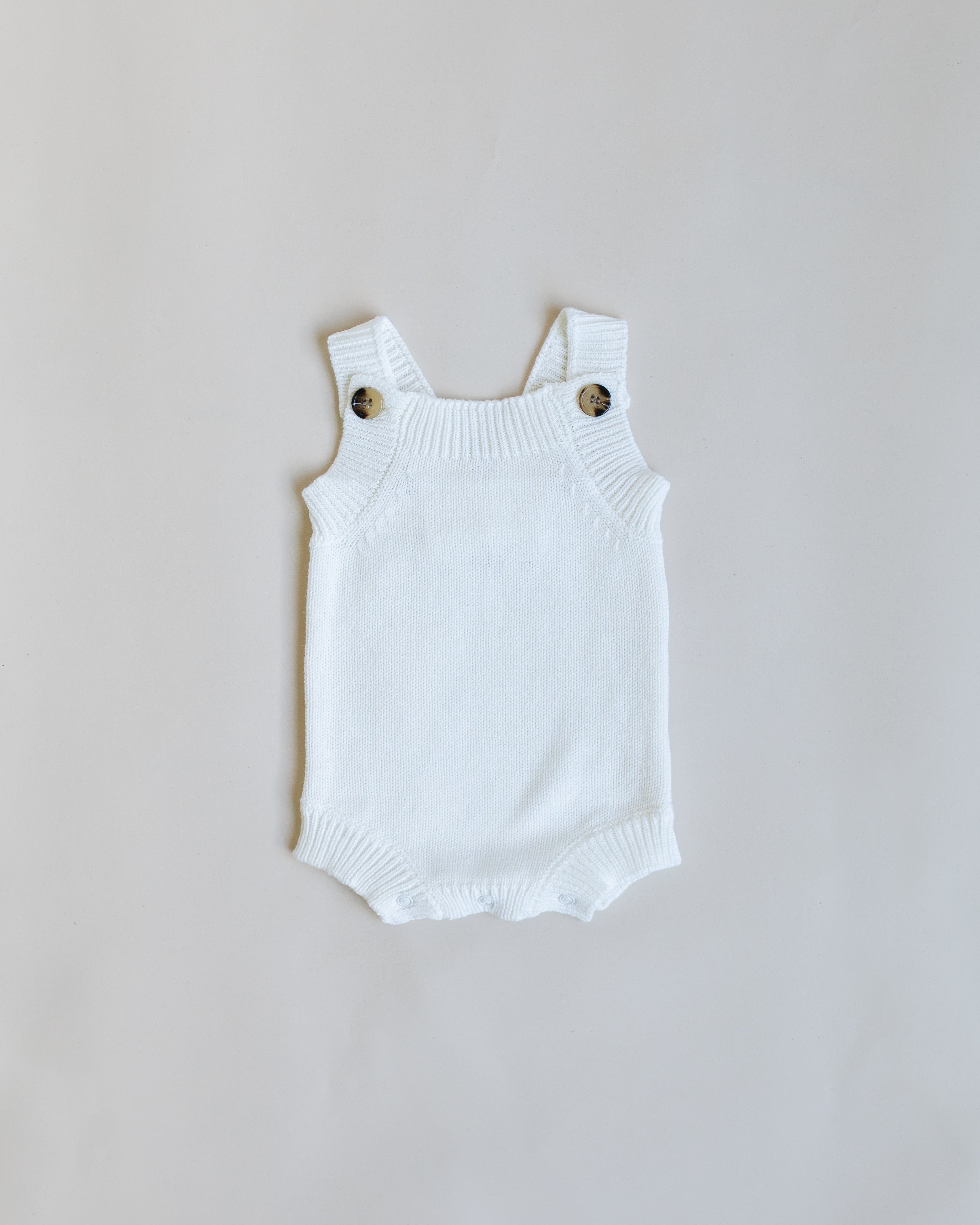 Summer Knit Romper - Cloud