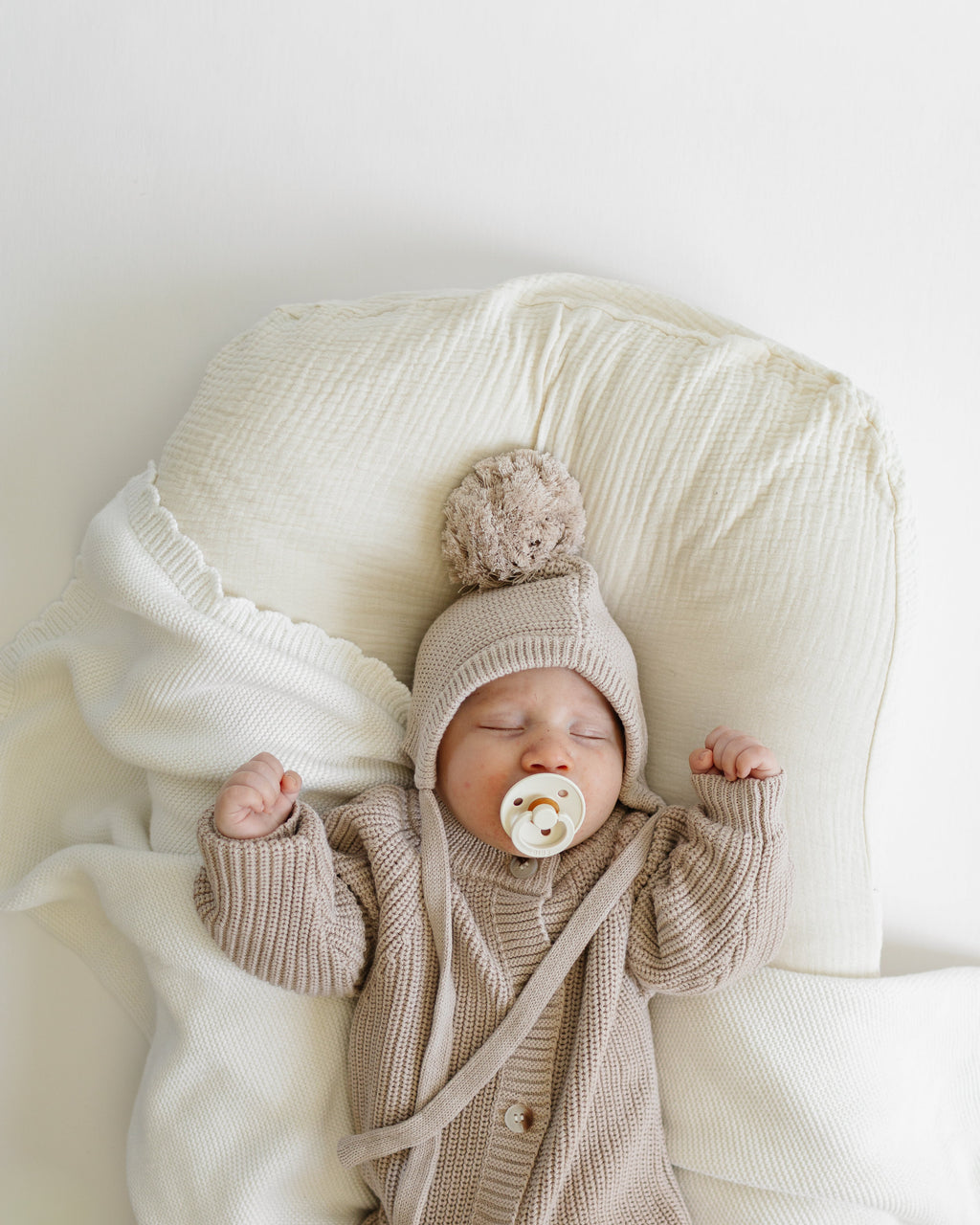 Knit Bonnet - Oat