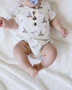 Bamboo Bubble Romper - Harbor