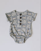 Bamboo Bubble Romper - Vintage Swan