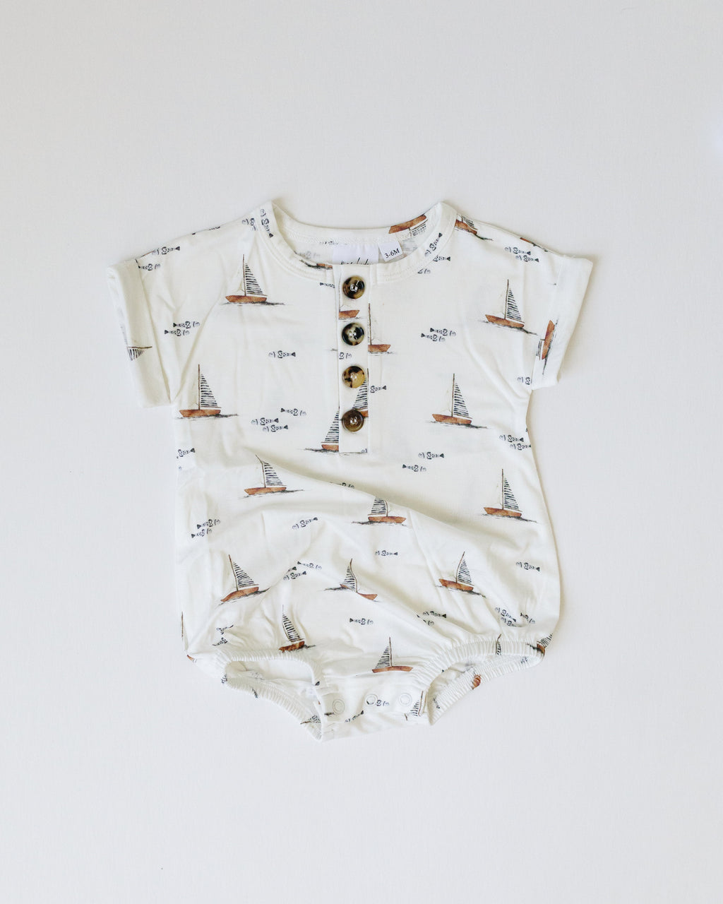 Bamboo Bubble Romper - Harbor