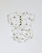 Bamboo Bubble Romper - Harbor