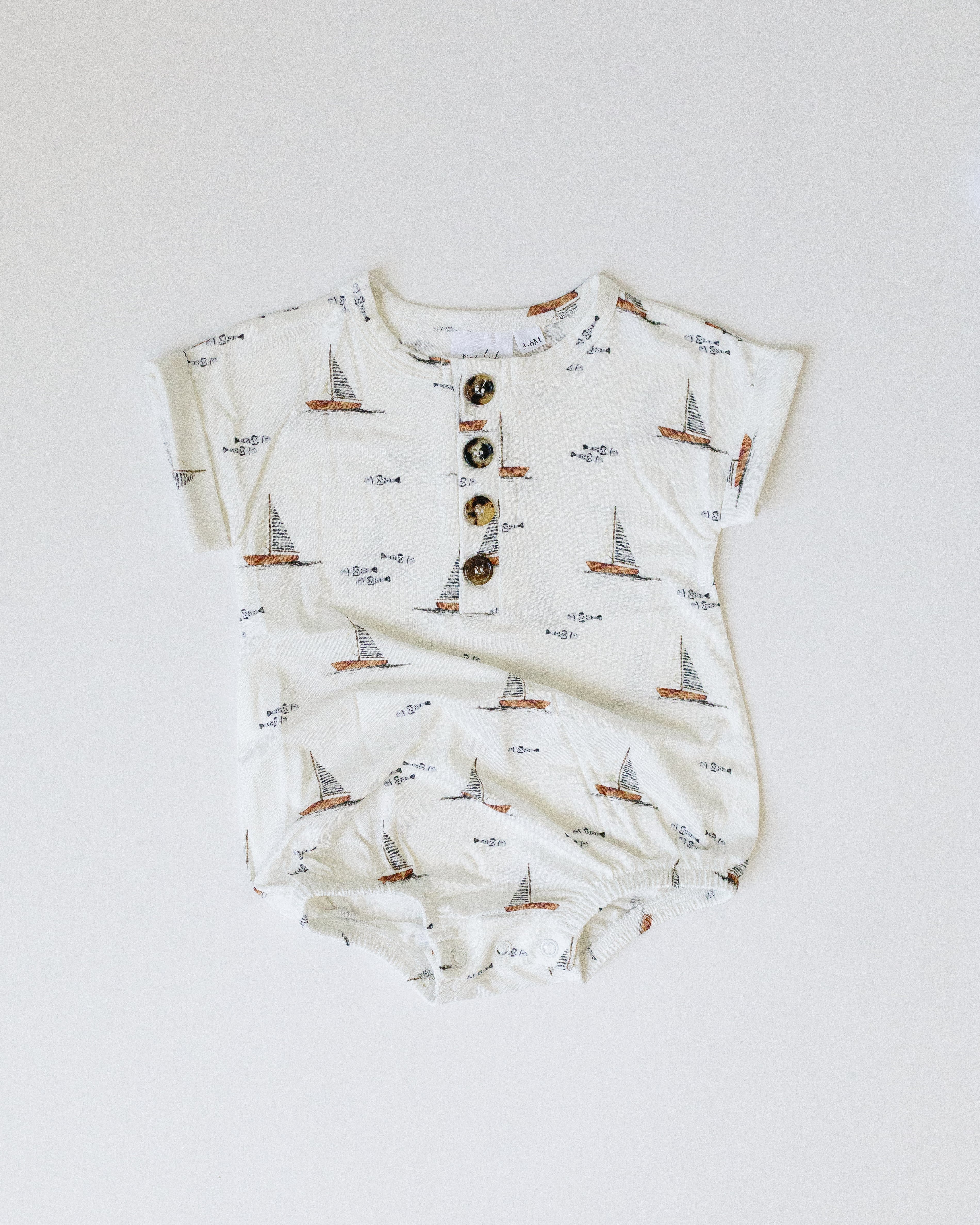 Bamboo Bubble Romper - Harbor