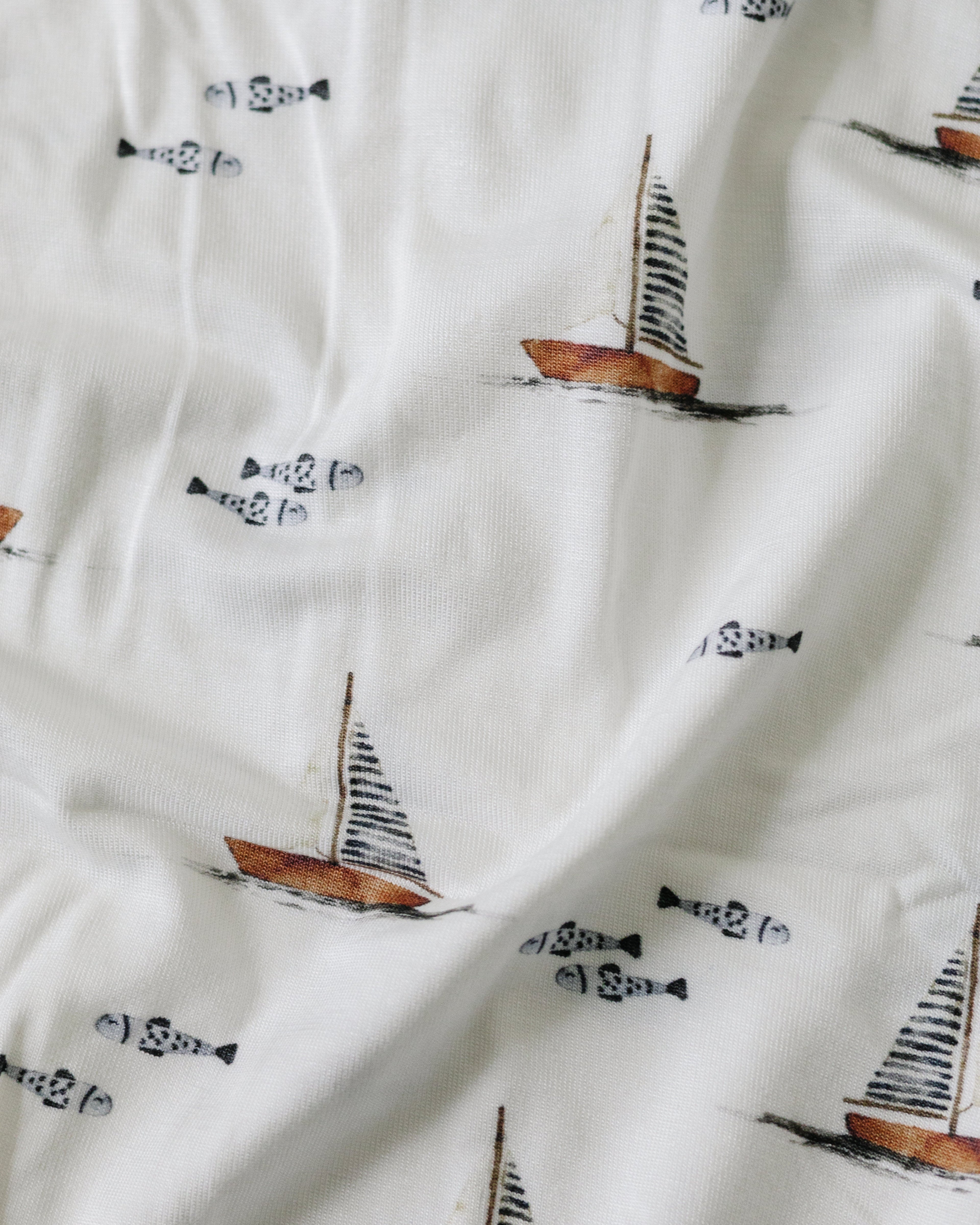 Bamboo Zipper Romper - Harbor