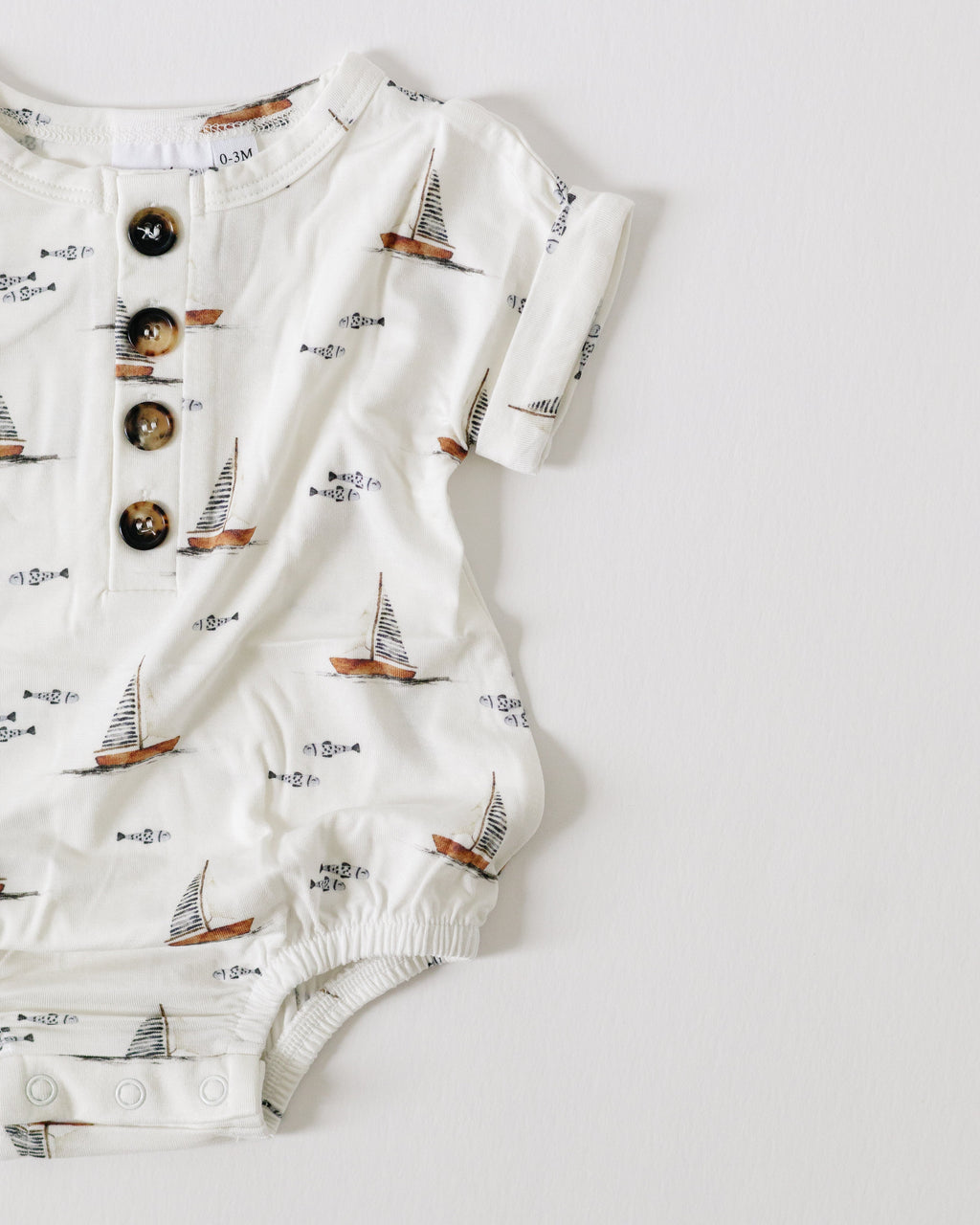 Bamboo Bubble Romper - Harbor
