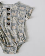 Bamboo Bubble Romper - Vintage Swan