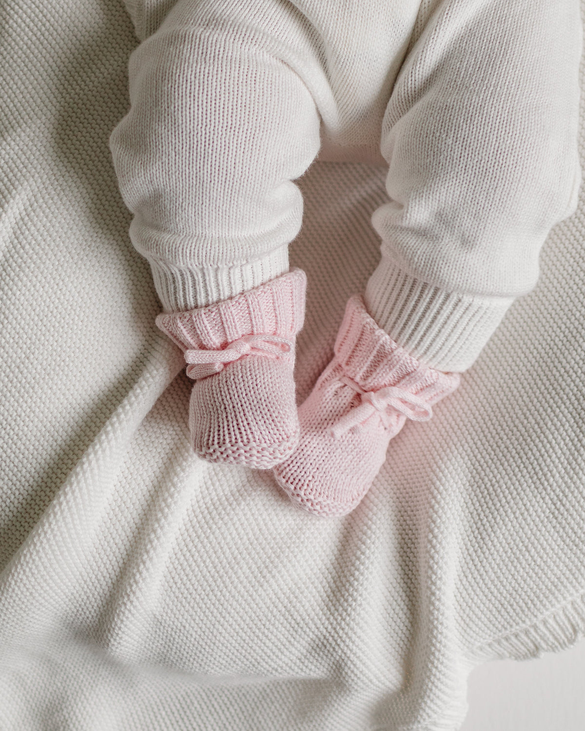 Knit Booties - Blush