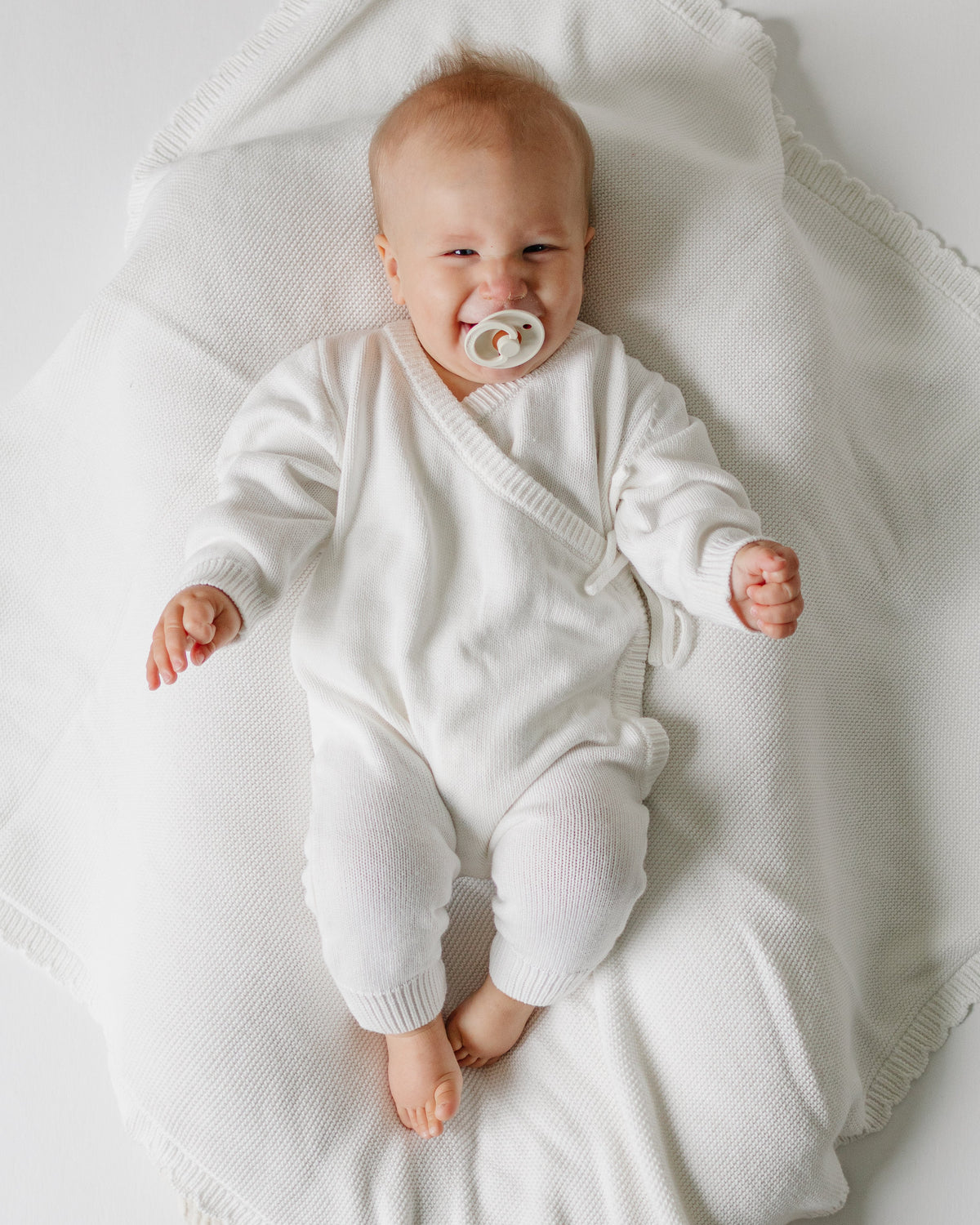 Kimono Knit Jumpsuit - Cloud