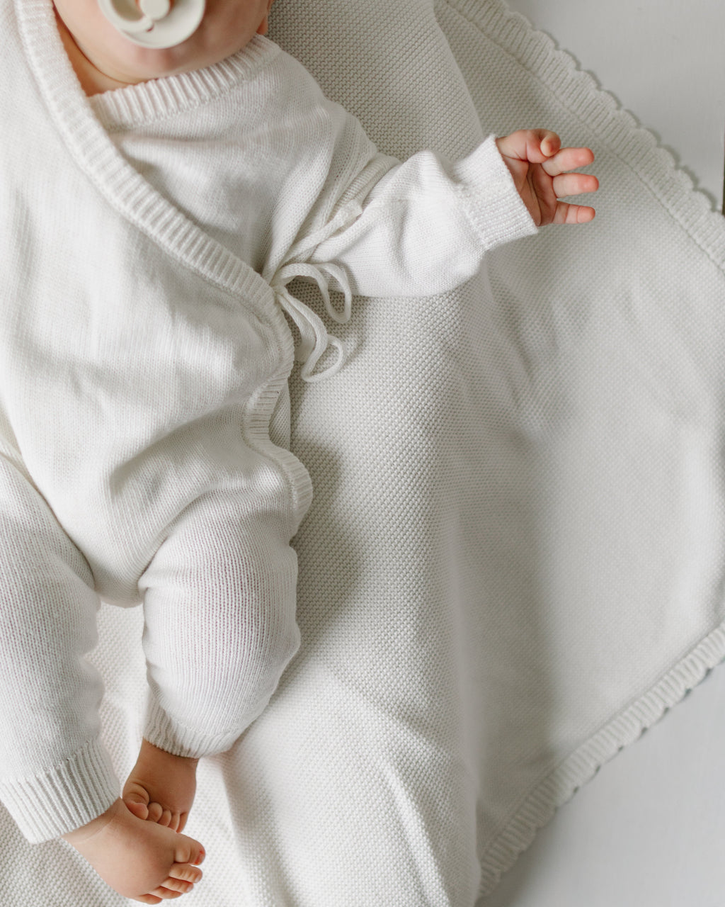 Kimono Knit Jumpsuit - Cloud