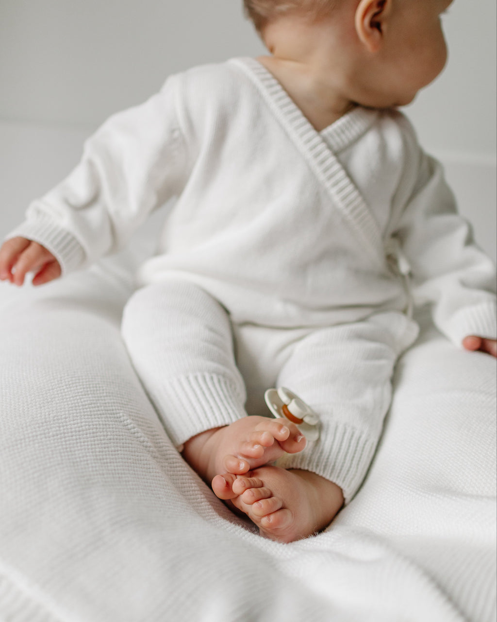 Kimono Knit Jumpsuit - Cloud