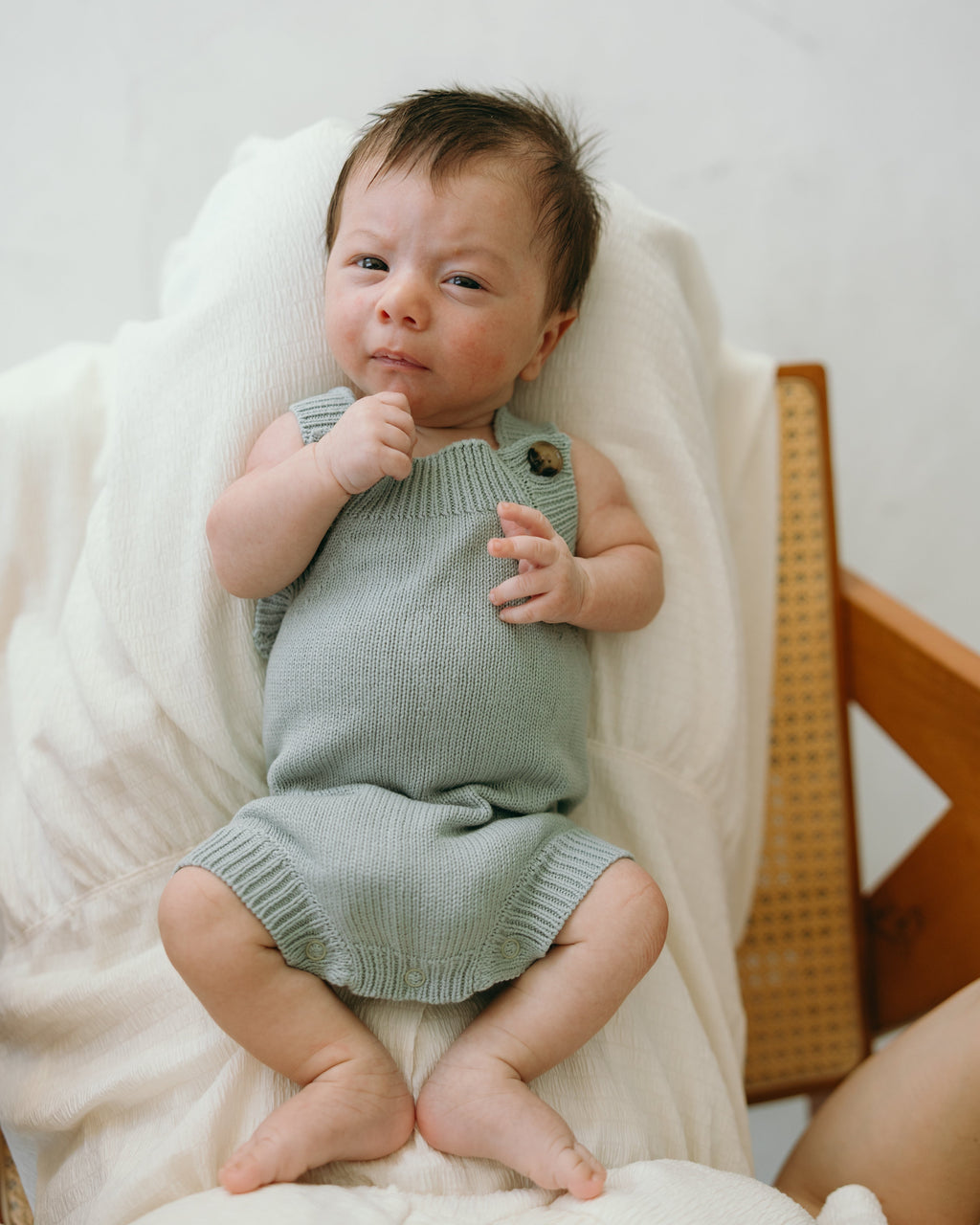 Summer Knit Romper - Steel