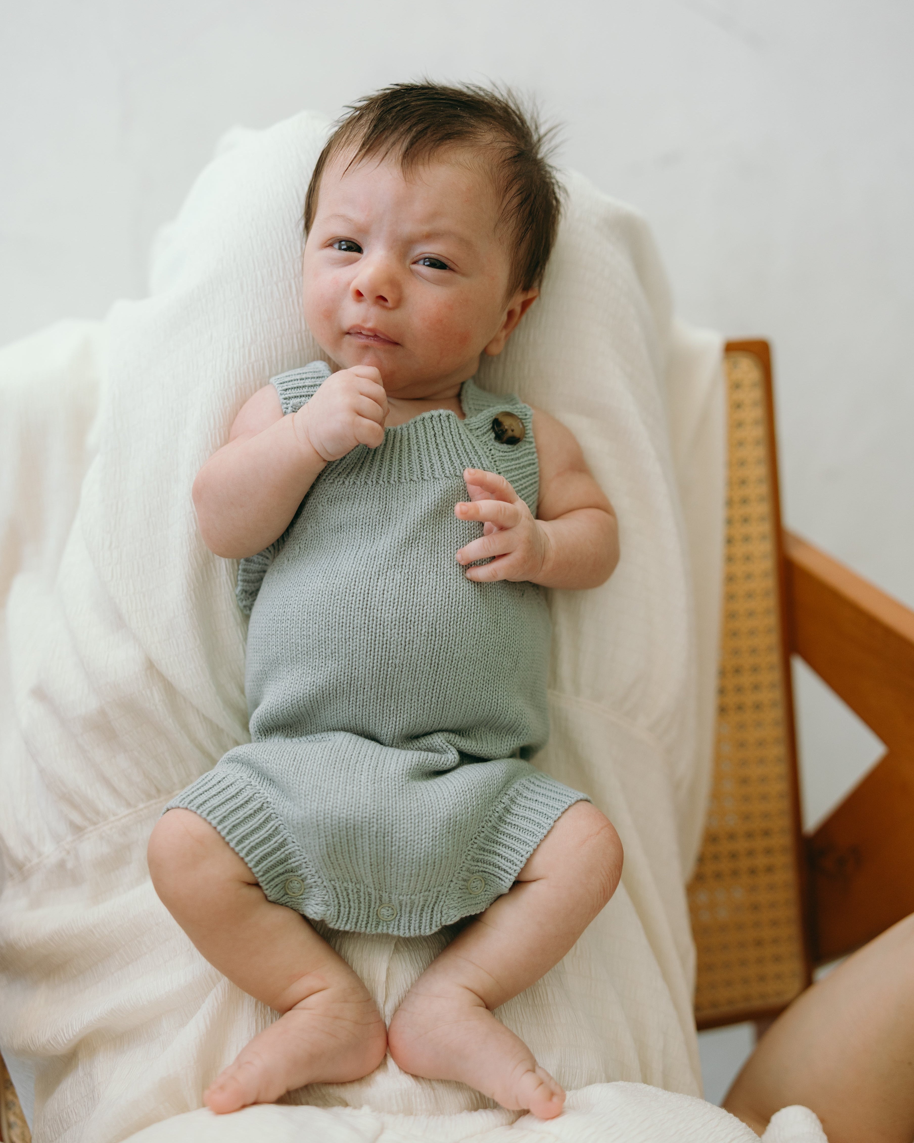 Summer Knit Romper - Steel