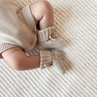 Knit Booties - Oat