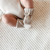 Knit Booties - Oat