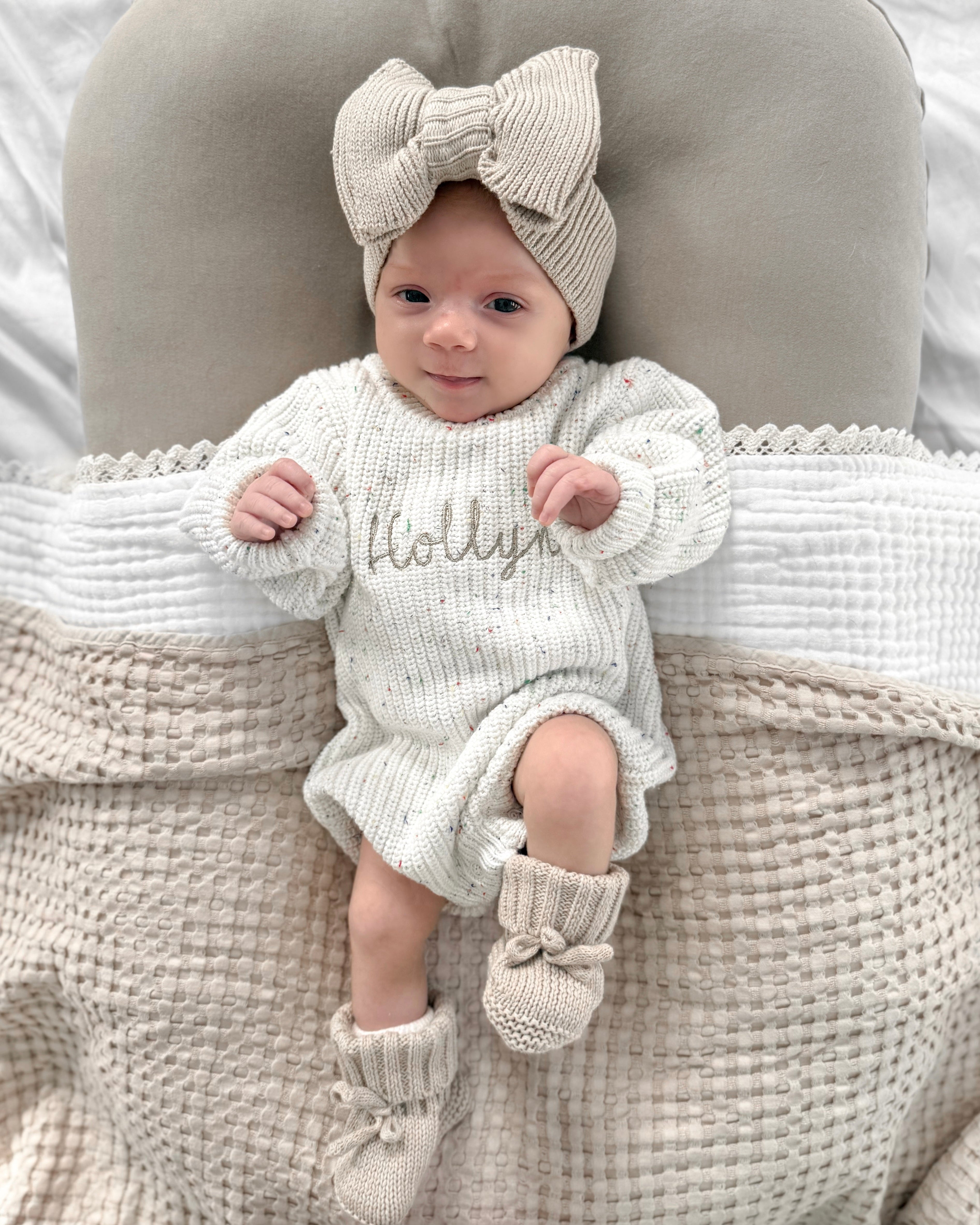Chunky Knit Romper - Speckled