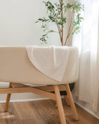 Scallop Edge Knit Blanket - Cloud